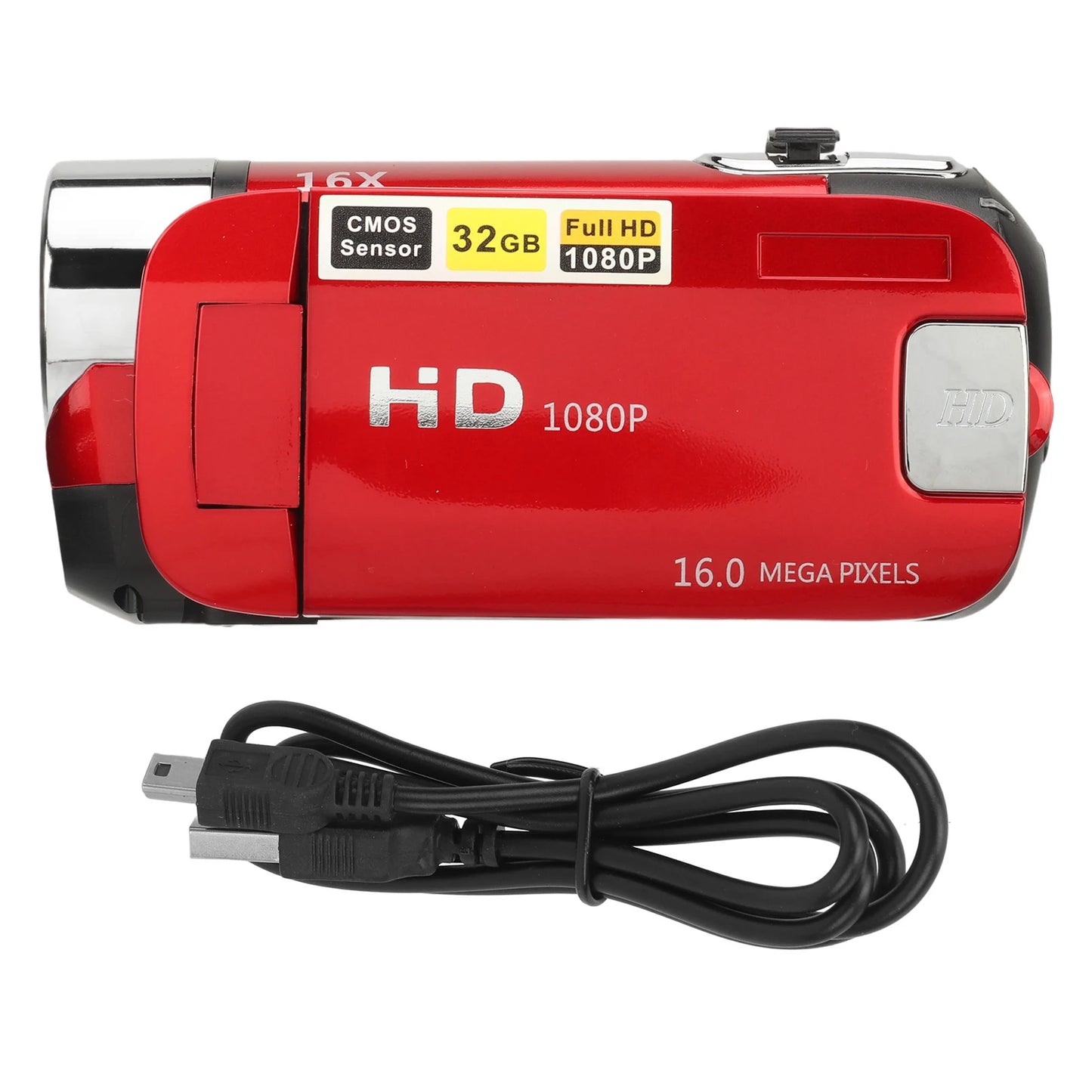 1080P Digital Camera - 16MP Rotatable Screen, 16X Zoom HD Video Recorder with Fill Light - ZOOMNSTORE