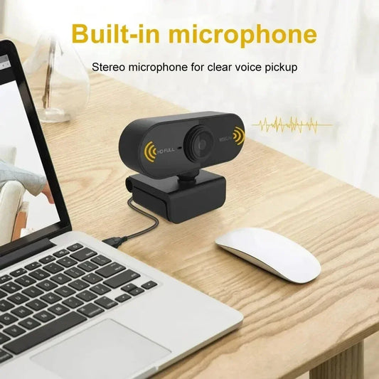 1080P HD USB Webcam with Microphone - Computer Camera for Work and Tripod Use - ZOOMNSTORE