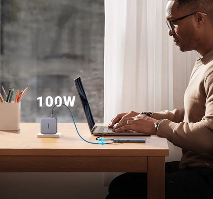 10Gbps USB C HUB - 9-in-1 Aluminum Alloy Docking Station with 4K60Hz HDMI, PD100W Fast Charging & Gigabit Ethernet Adapter - ZOOMNSTORE