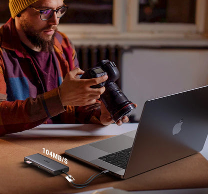 10Gbps USB C HUB - 9-in-1 Aluminum Alloy Docking Station with 4K60Hz HDMI, PD100W Fast Charging & Gigabit Ethernet Adapter - ZOOMNSTORE