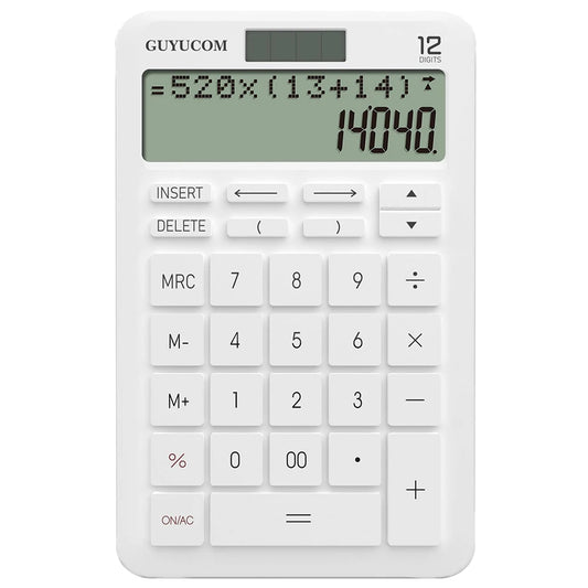 12-Digit Desk Calculator with LCD Display - History Recording  Track Back Function - ZOOMNSTORE