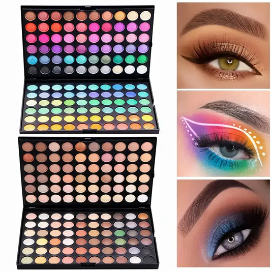 120 Color Eyeshadow Palette – Matte Shimmer Nude Warm Tones | Long Lasting Professional Makeup - ZOOMNSTORE