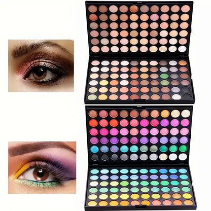 120 Color Eyeshadow Palette – Matte Shimmer Nude Warm Tones | Long Lasting Professional Makeup - ZOOMNSTORE