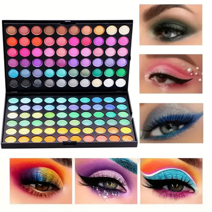 120 Color Eyeshadow Palette – Matte Shimmer Nude Warm Tones | Long Lasting Professional Makeup - ZOOMNSTORE