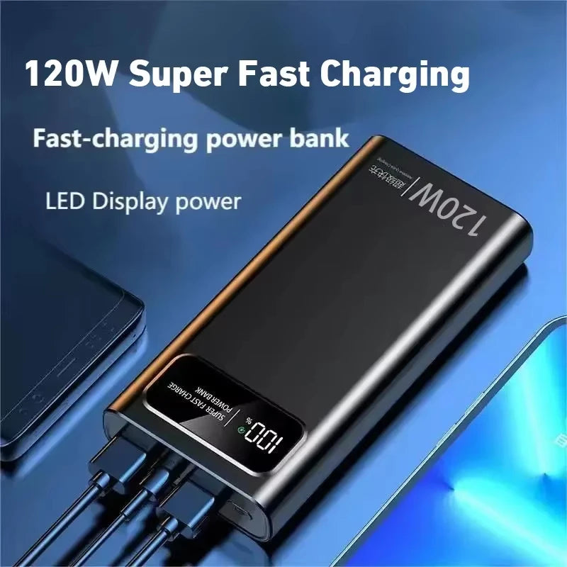 Xiaomi 120W Super Fast Charging 200000mAh High Capacity Power Bank Battery Digital Display Power Bank For Iphone Samsung Huawei - ZOOMNSTORE
