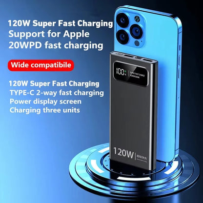 Xiaomi 120W Super Fast Charging 200000mAh High Capacity Power Bank Battery Digital Display Power Bank For Iphone Samsung Huawei - ZOOMNSTORE