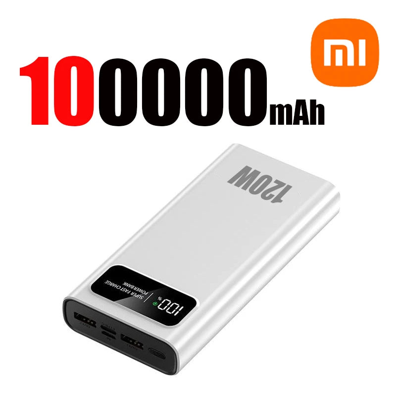 Xiaomi 120W Super Fast Charging 200000mAh High Capacity Power Bank Battery Digital Display Power Bank For Iphone Samsung Huawei - ZOOMNSTORE