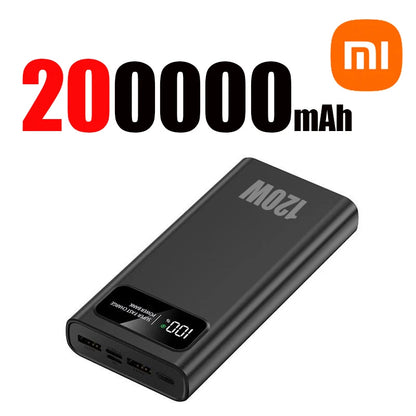 Xiaomi 120W Super Fast Charging 200000mAh High Capacity Power Bank Battery Digital Display Power Bank For Iphone Samsung Huawei - ZOOMNSTORE