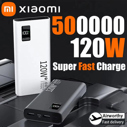 XIAOMI 120W Power Bank 50000mAh High Capacity Fast Charging Powerbank Portable Battery Charger For iPhone Samsung Huawei Hot - ZOOMNSTORE