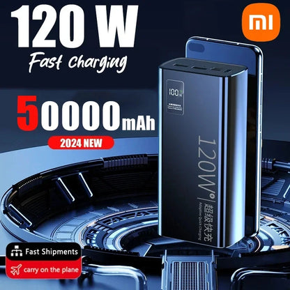 XIAOMI 120W Power Bank 50000mAh High Capacity Fast Charging Powerbank Portable Battery Charger For iPhone Samsung Huawei Hot - ZOOMNSTORE