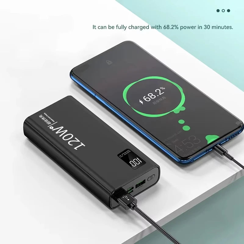 XIAOMI 120W Power Bank 50000mAh High Capacity Fast Charging Powerbank Portable Battery Charger For iPhone Samsung Huawei Hot - ZOOMNSTORE