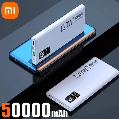 XIAOMI 120W Power Bank 50000mAh High Capacity Fast Charging Powerbank Portable Battery Charger For iPhone Samsung Huawei Hot - ZOOMNSTORE