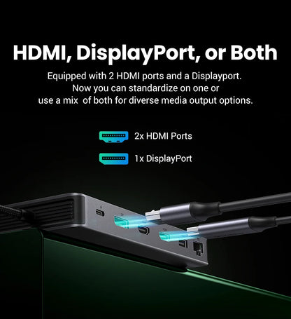 13-in-1 USB-C Hub | 4K Triple Monitor Docking Station with Dual HDMI Ports & 10Gbps Transfer - ZOOMNSTORE