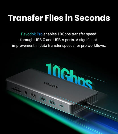 13-in-1 USB-C Hub | 4K Triple Monitor Docking Station with Dual HDMI Ports & 10Gbps Transfer - ZOOMNSTORE