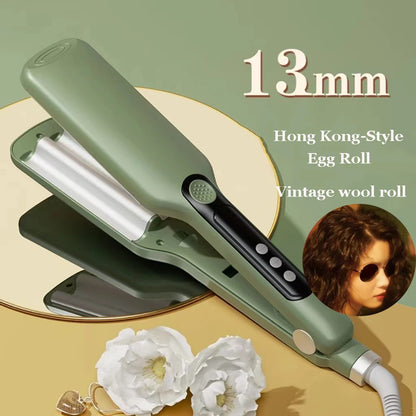 13mm Egg Roll Curler - Electric Curling Iron Tool With Tourmaline Ceramic, Fast Heating - ZOOMNSTORE