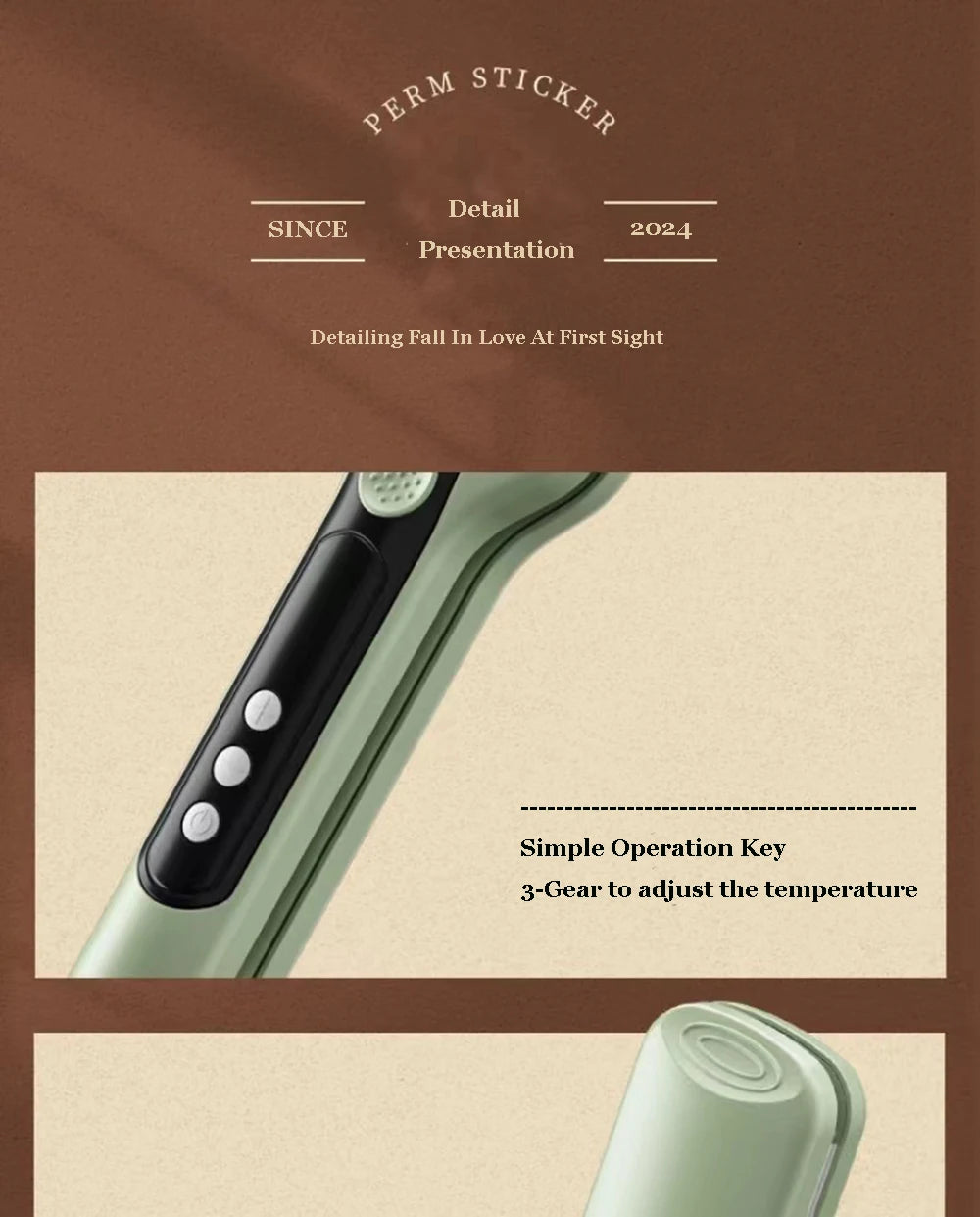 13mm Egg Roll Curler - Electric Curling Iron Tool With Tourmaline Ceramic, Fast Heating - ZOOMNSTORE