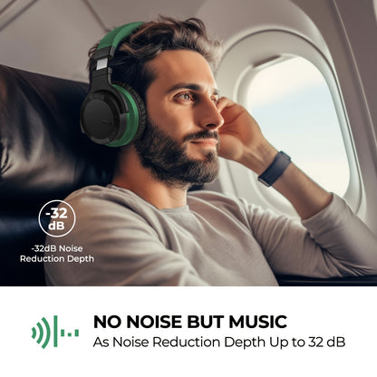 Mighty Rock E7 Wireless Headphones - Active Noise Cancelling 30H Playtime Rich Bass - ZOOMNSTORE