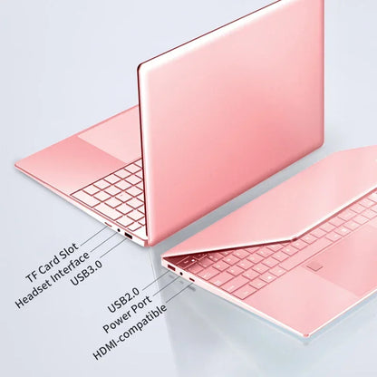 Stylish Pink 15.6" Laptop: Windows 10 Office Education Intel Celeron N5095, 16GB RAM, 1TB SSD, Dual WiFi, Narrow Bezels. - ZOOMNSTORE