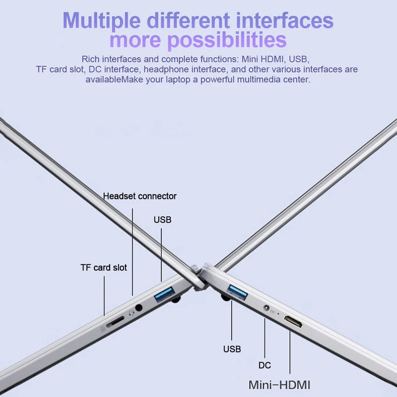 NEW 15.6" Ultra Slim Laptop 16GB RAM 2TB SSD Intel N3700 Notebook Gamer 1920*1080 Display Office Study Computer PC Windows11 Pro - ZOOMNSTORE