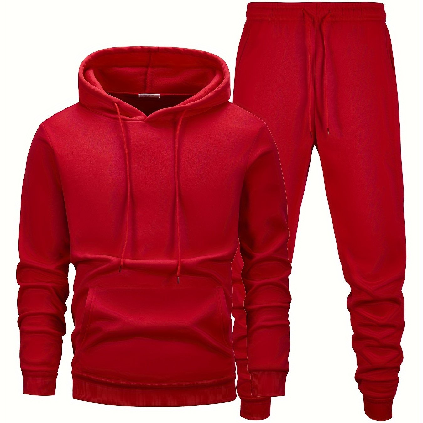 Mens Athletic Hoodie and Jogger Set - Casual Activewear with Pockets - ZOOMNSTORE