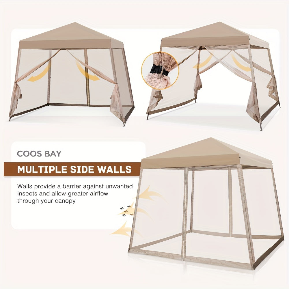 10x10 Pop Up Canopy Tent with Mosquito Netting - ZOOMNSTORE
