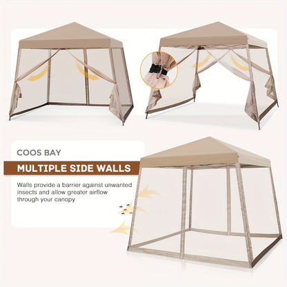 10x10 Pop Up Canopy Tent with Mosquito Netting - ZOOMNSTORE