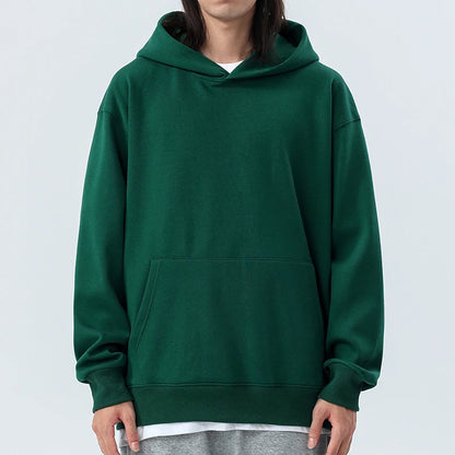 16.9oz 480gsm Heavy Weight Cotton Plus Velvet Hooded Sweater Men Thickened Tight Polar Fleece Pullover Hoodie Women Sweatshirt - ZOOMNSTORE