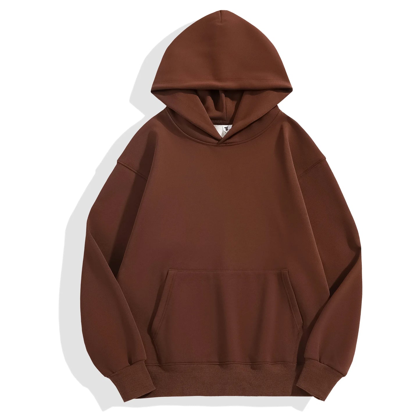 16.9oz 480gsm Heavy Weight Cotton Plus Velvet Hooded Sweater Men Thickened Tight Polar Fleece Pullover Hoodie Women Sweatshirt - ZOOMNSTORE
