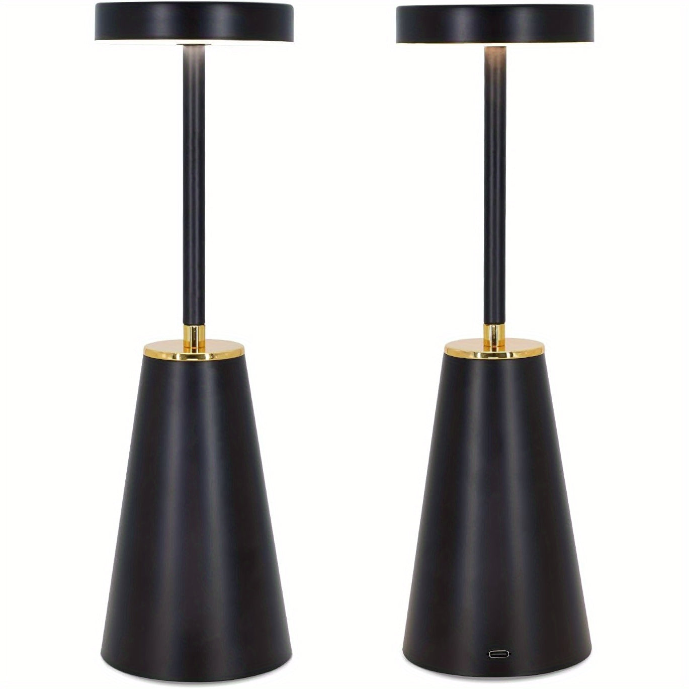 Cordless Touch Table Lamps - Dimmable USB Rechargeable Nightstand Lights for Bedroom Camping Office and Living Room - ZOOMNSTORE