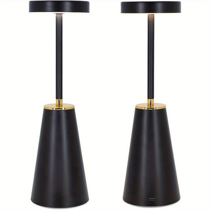 Cordless Touch Table Lamps - Dimmable USB Rechargeable Nightstand Lights for Bedroom Camping Office and Living Room - ZOOMNSTORE