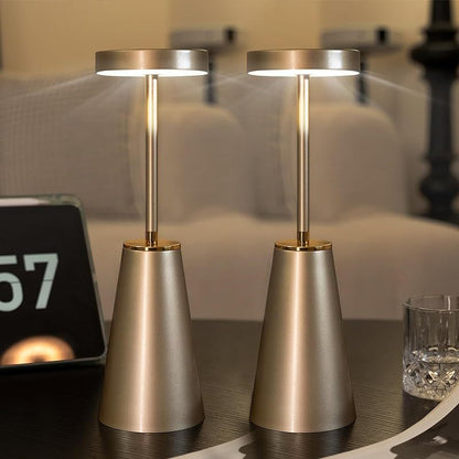 Cordless Touch Table Lamps - Dimmable USB Rechargeable Nightstand Lights for Bedroom Camping Office and Living Room - ZOOMNSTORE