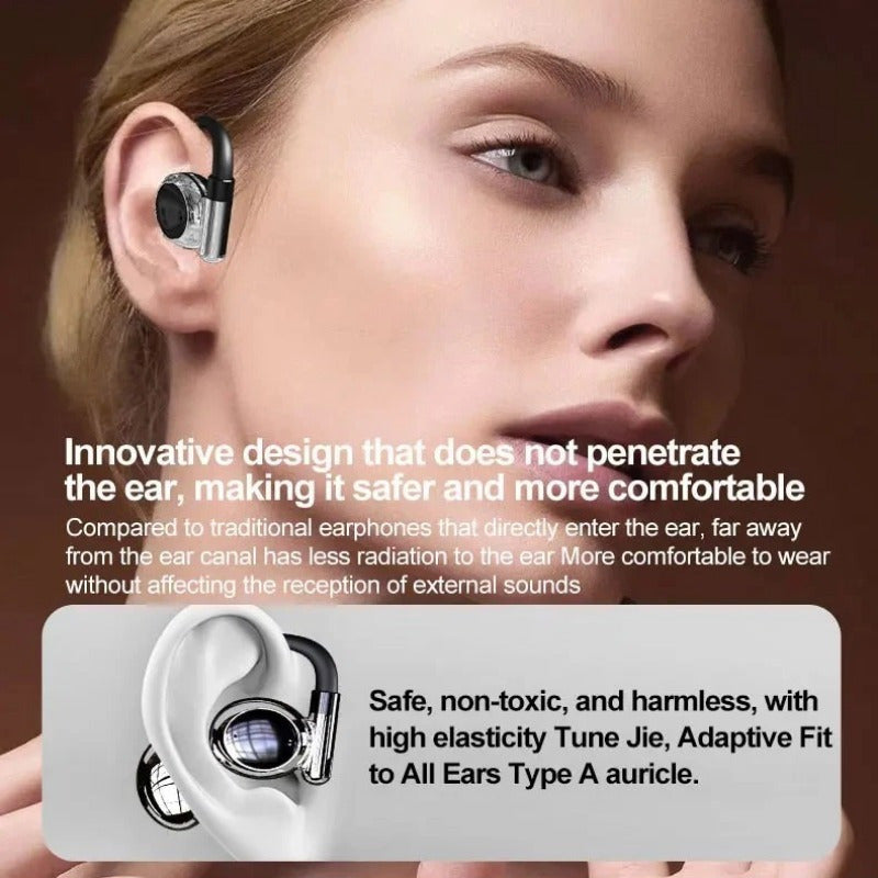 Wireless Noise Cancelling Headphones - HiFi Sport Earbuds with 48Hrs Battery 142mm Driver Earhook Noise Cancelling Mic for WorkoutRunning - ZOOMNSTORE
