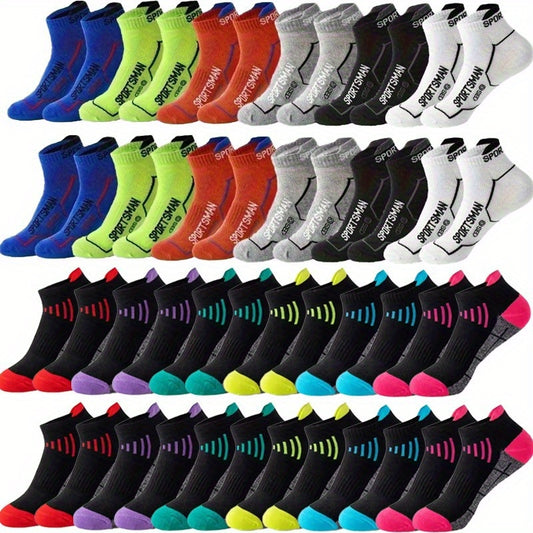 Breathable Running Socks - 1224 Pairs Sweat Absorbent Fitness Socks - ZOOMNSTORE