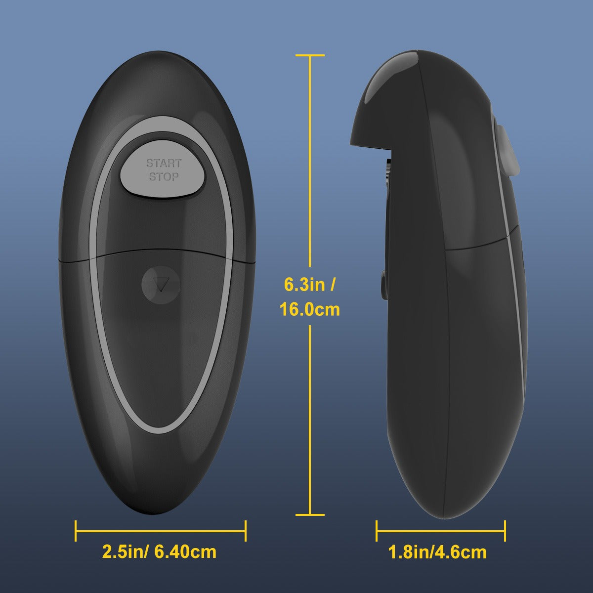One-Touch Electric Can Opener - Battery Operated Smooth Edge Design for Easy Use Ideal Kitchen Gadget for Seniors and Those with Arthritis Black - ZOOMNSTORE