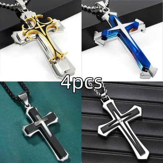 Creative Cross Necklace Set - Fashionable Unisex Jewelry Gift - ZOOMNSTORE