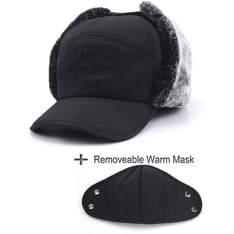 Faux Fur Bomber Hat Set - Cozy Ear Flap Cap for Men and Women - ZOOMNSTORE