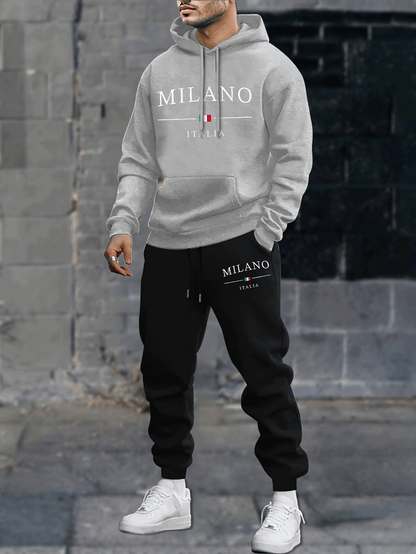 Mens Plus Size Velvet Hoodie Set - Casual Long Sleeve Sweatshirt  Pants for AutumnWinter Comfort - ZOOMNSTORE