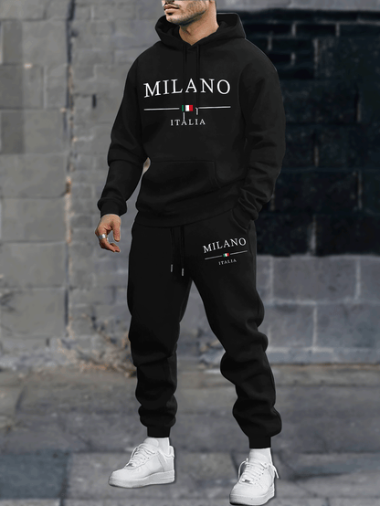 Mens Plus Size Velvet Hoodie Set - Casual Long Sleeve Sweatshirt  Pants for AutumnWinter Comfort - ZOOMNSTORE
