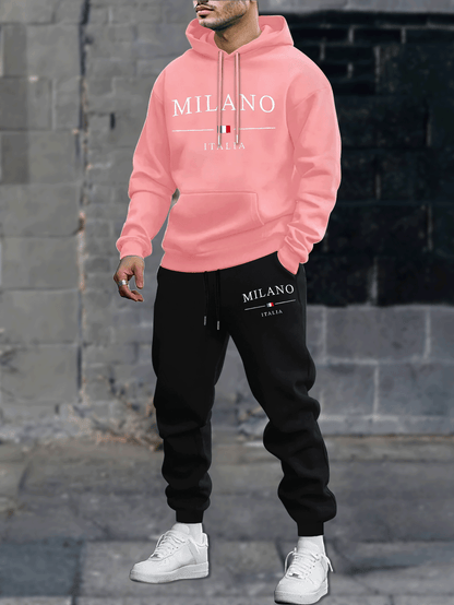 Mens Plus Size Velvet Hoodie Set - Casual Long Sleeve Sweatshirt  Pants for AutumnWinter Comfort - ZOOMNSTORE