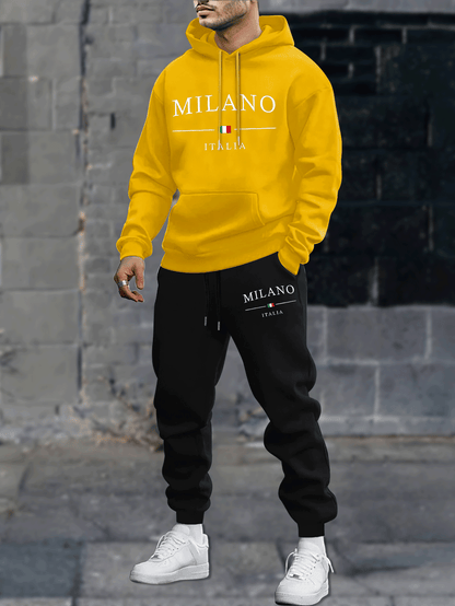 Mens Plus Size Velvet Hoodie Set - Casual Long Sleeve Sweatshirt  Pants for AutumnWinter Comfort - ZOOMNSTORE