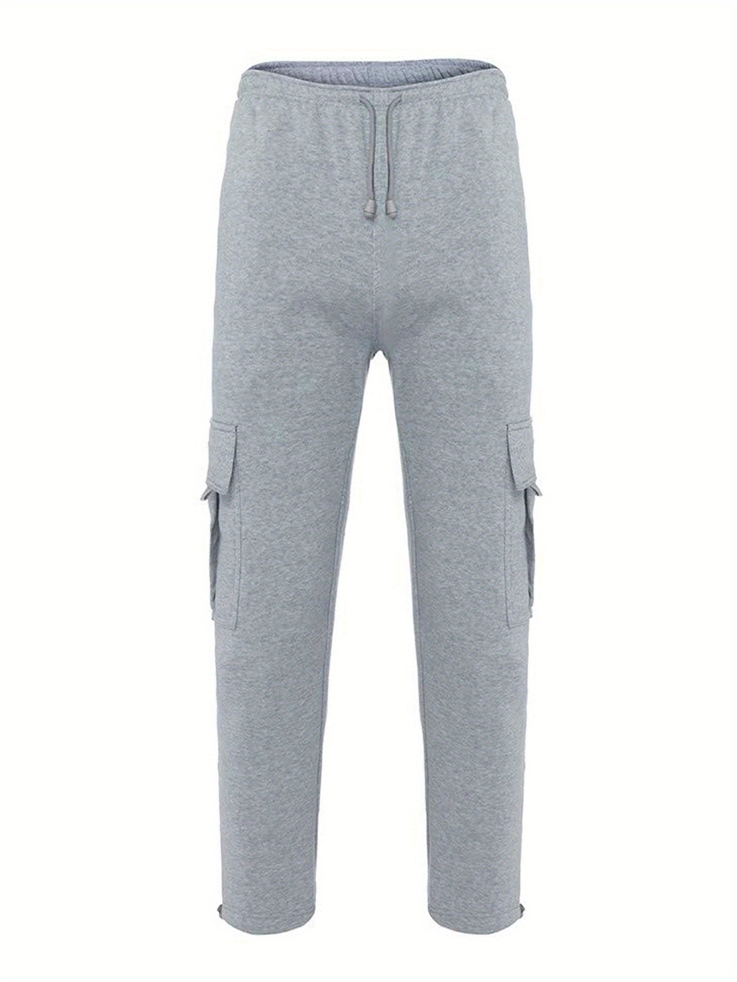 Mens Loose Cargo Pants - Casual Elastic Waist Wide Leg Sweatpants - ZOOMNSTORE