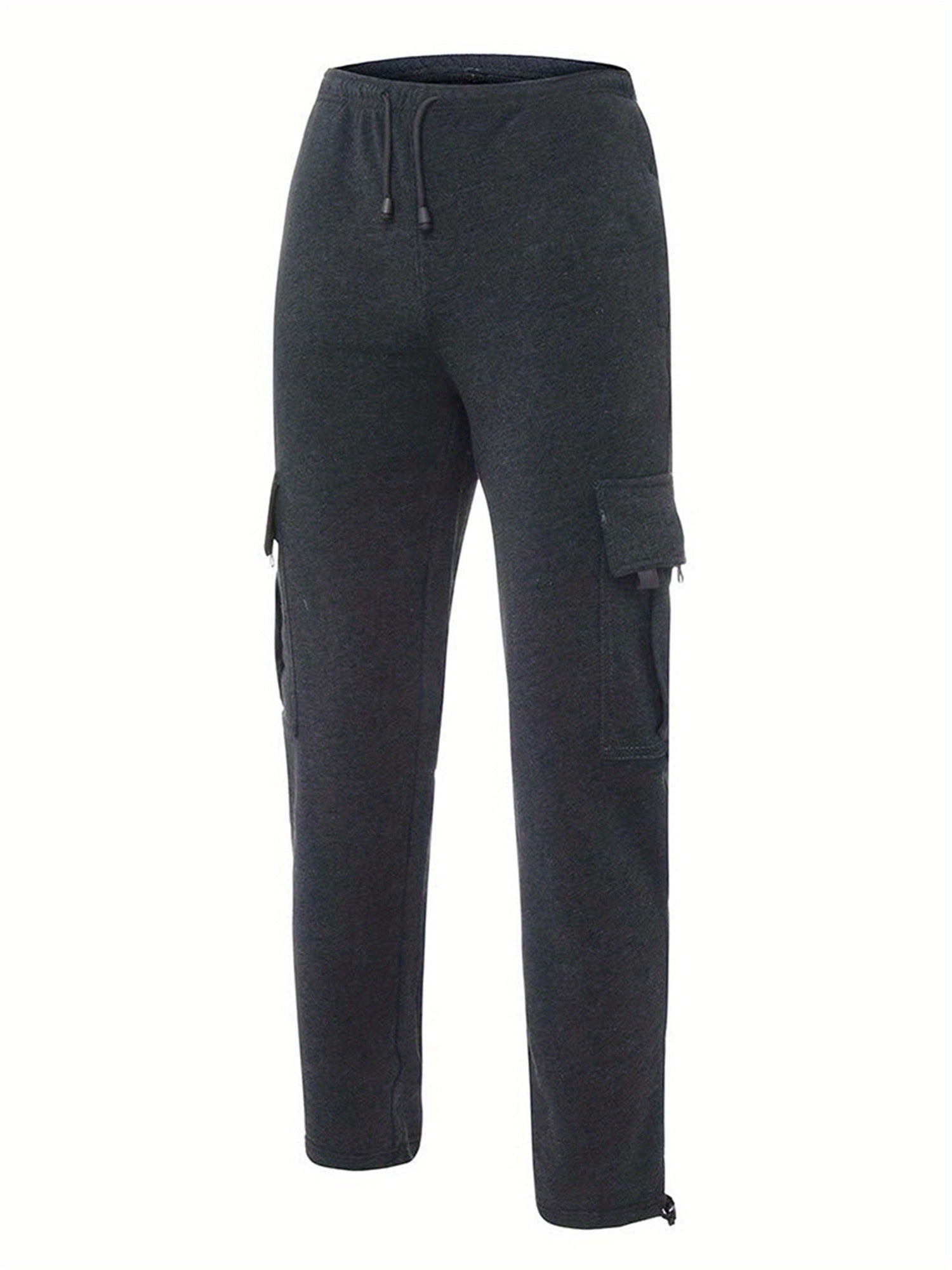 Mens Loose Cargo Pants - Casual Elastic Waist Wide Leg Sweatpants - ZOOMNSTORE