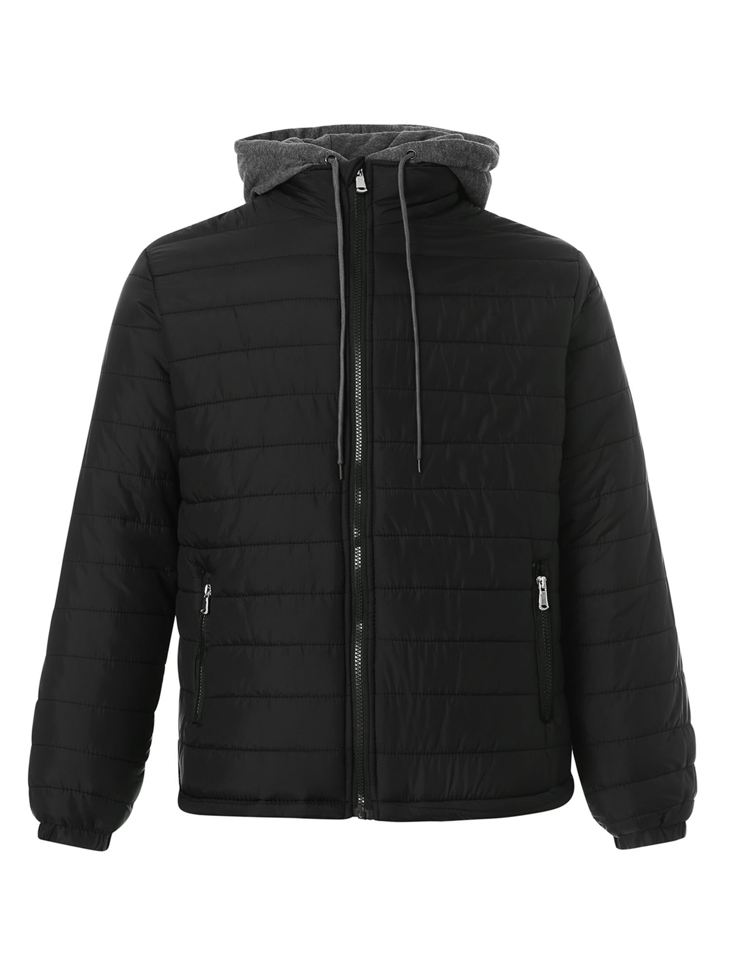 Mens Hooded Zip-Up Jacket - Winter Outerwear with Pockets in 5 Colors - ZOOMNSTORE