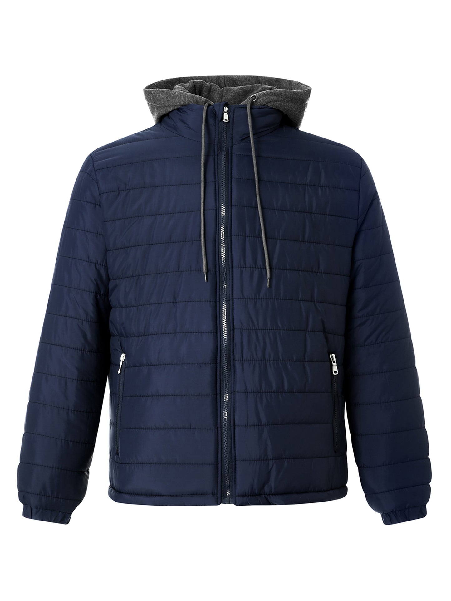 Mens Hooded Zip-Up Jacket - Winter Outerwear with Pockets in 5 Colors - ZOOMNSTORE