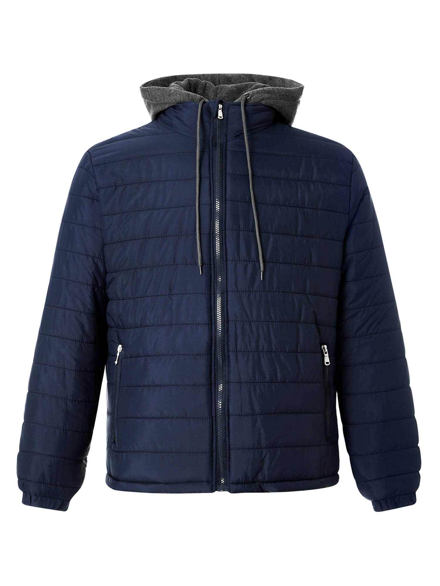 Mens Hooded Zip-Up Jacket - Winter Outerwear with Pockets in 5 Colors - ZOOMNSTORE