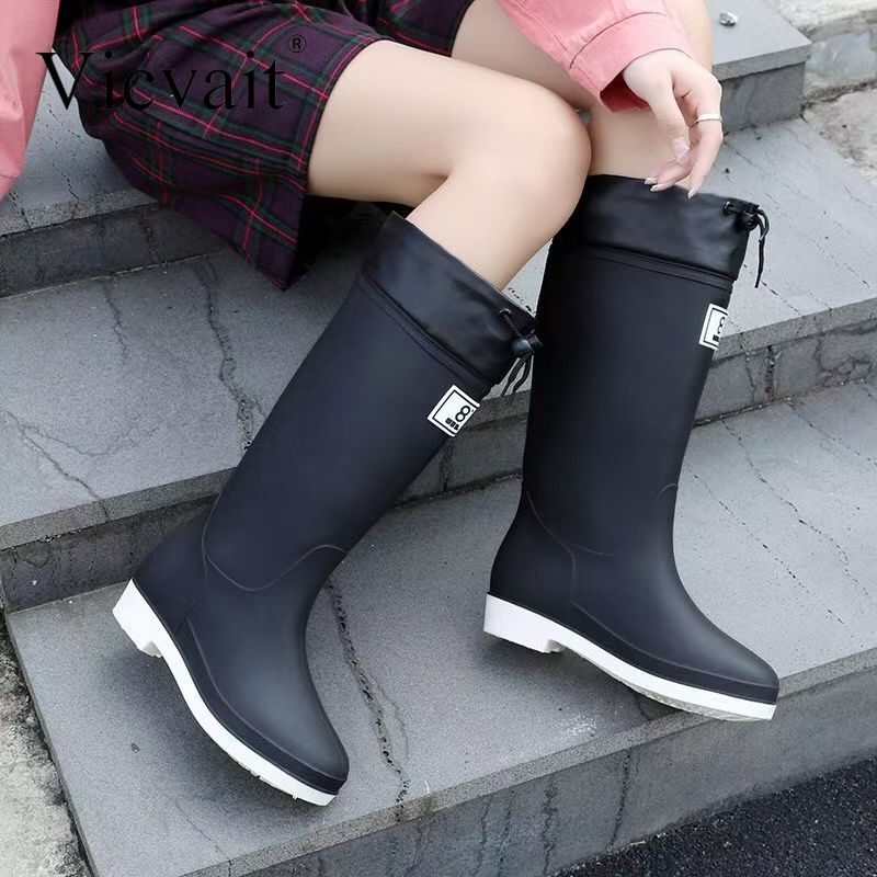 Kids Knee High Rain Boots - Waterproof Non-Slip PVC Shoes for Boys  Girls - ZOOMNSTORE