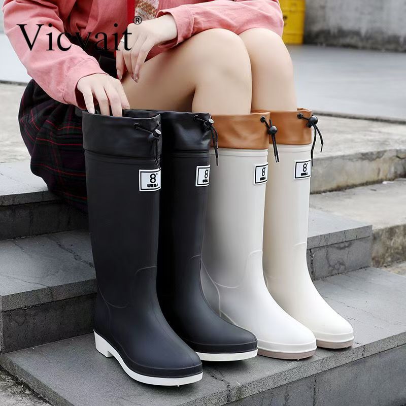 Kids Knee High Rain Boots - Waterproof Non-Slip PVC Shoes for Boys  Girls - ZOOMNSTORE