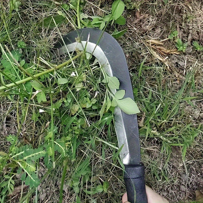 Large Rubber Handle Sickle - Gardening Pruning and Firewood Chopping Tool - ZOOMNSTORE