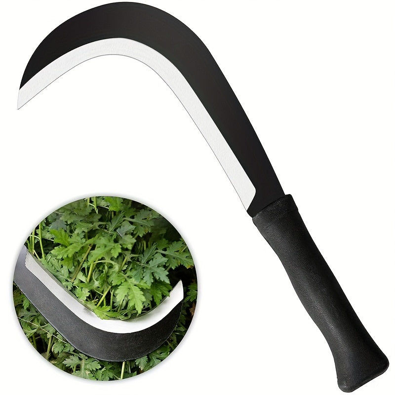 Large Rubber Handle Sickle - Gardening Pruning and Firewood Chopping Tool - ZOOMNSTORE