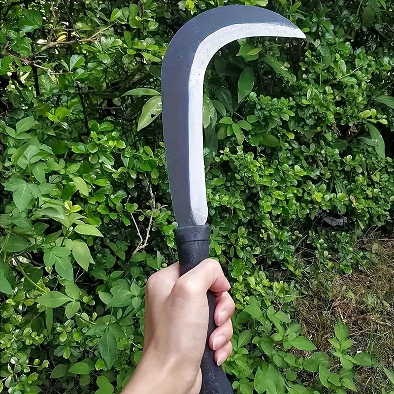 Large Rubber Handle Sickle - Gardening Pruning and Firewood Chopping Tool - ZOOMNSTORE